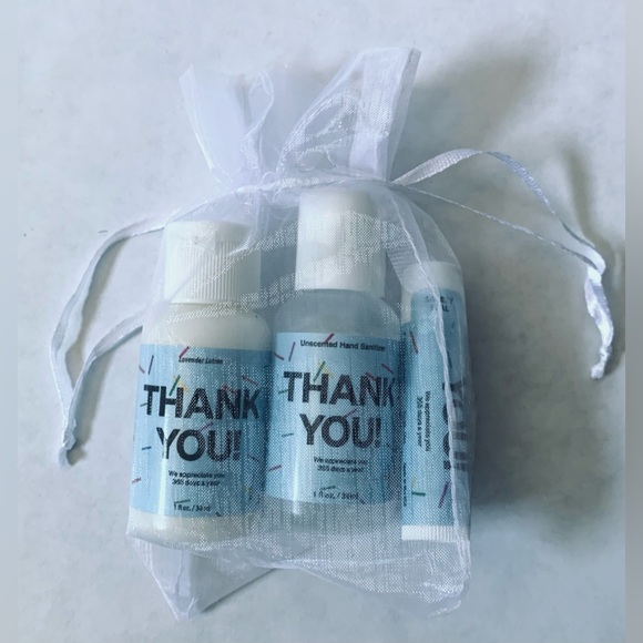 JPMorgan Chase lotion hand sanitizer lip balm JP Morgan employee appreciation